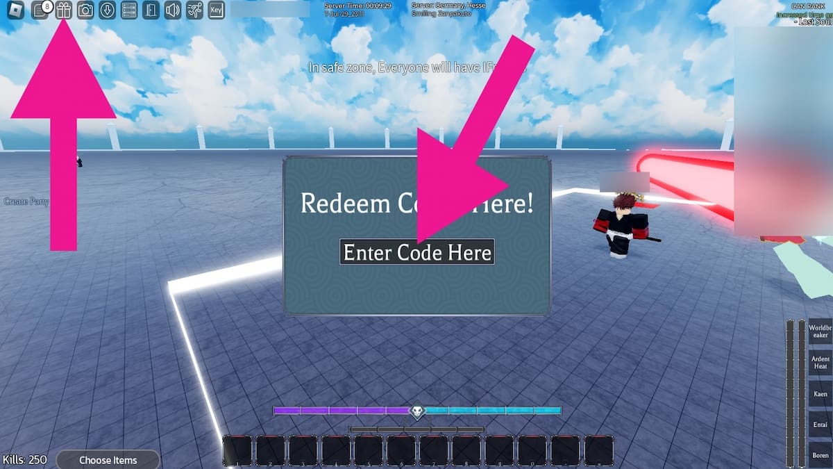 How To Redeem Codes In Type Soul Battlegrounds