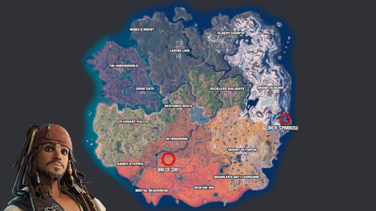 Jar Of Dirt And Jack Sparrow Locations Fortnite