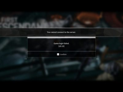 Le 13 Game Login Failed The First Descendant