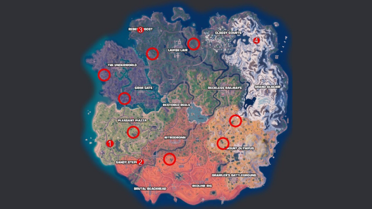 Weapon Case And Bunker Locations Fortnite