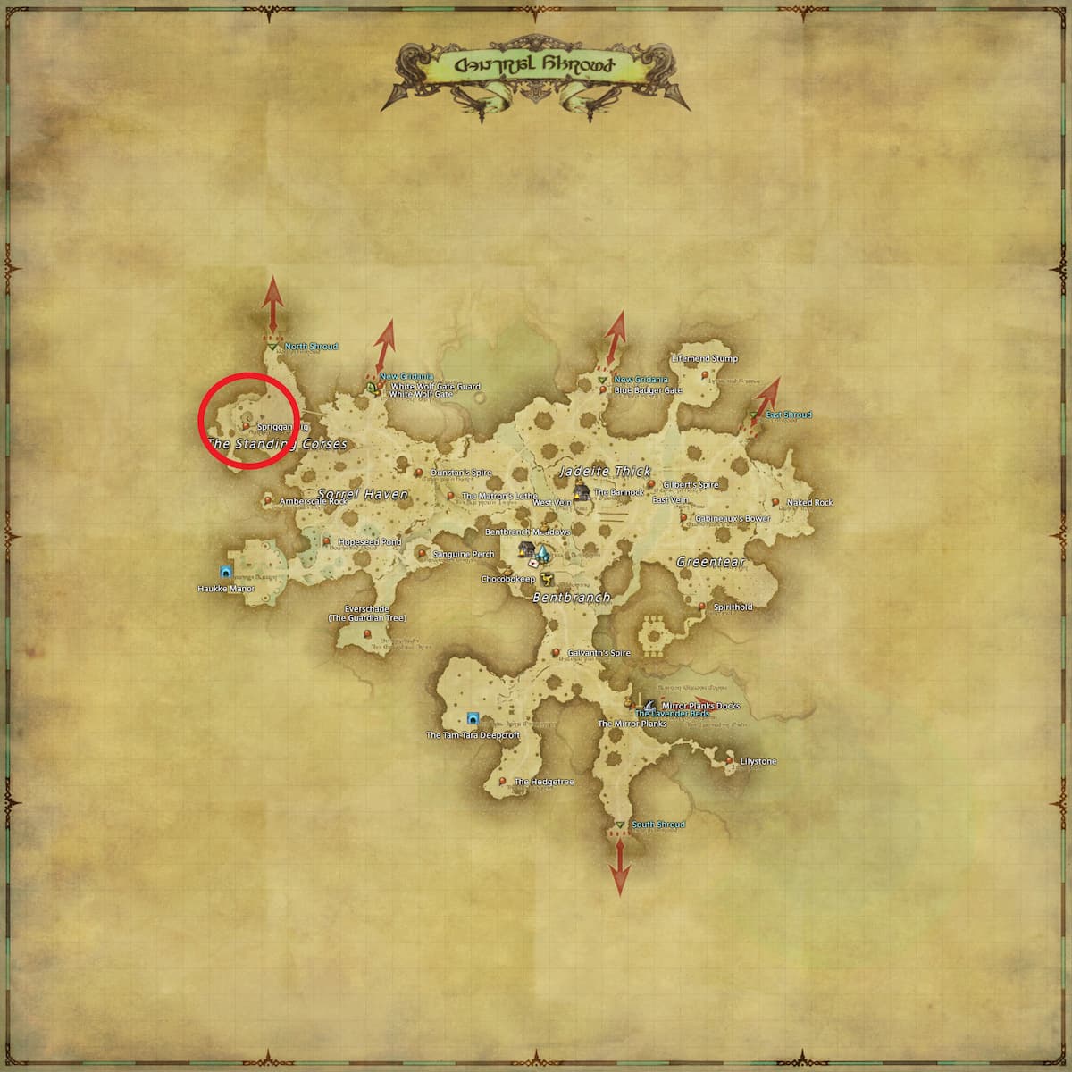 All Arr Hunt Mark Locations In Ffxiv Central Shroud Crater Golem