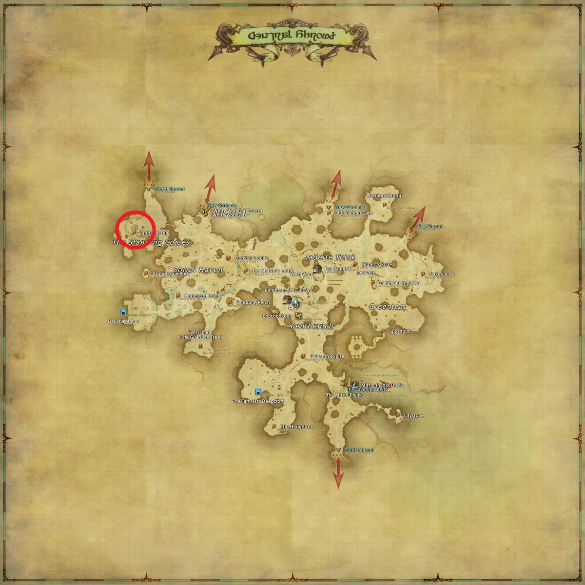 All Arr Hunt Mark Locations In Ffxiv Central Shroud Spiteful (fate)