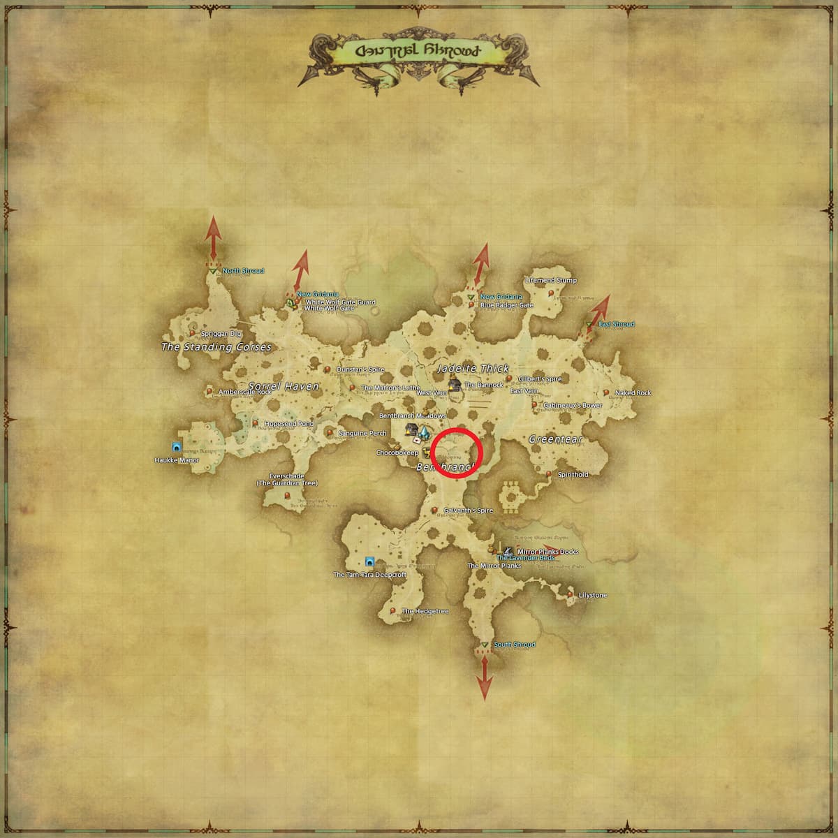 All Arr Hunt Mark Locations In Ffxiv Central Shroud Stagnant Water Sprite (fate)