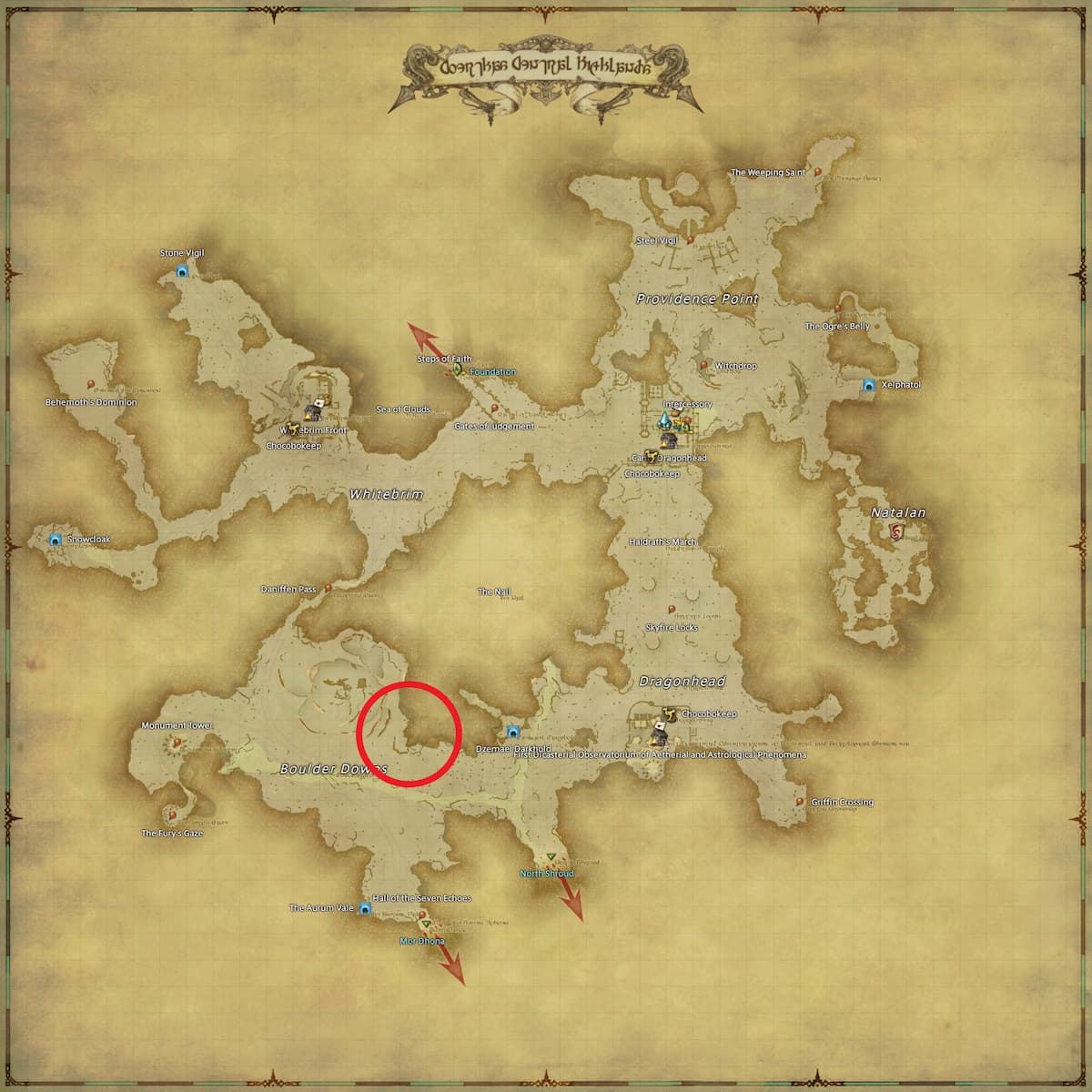 All Arr Hunt Mark Locations In Ffxiv Coerthas Central Highlands Biast