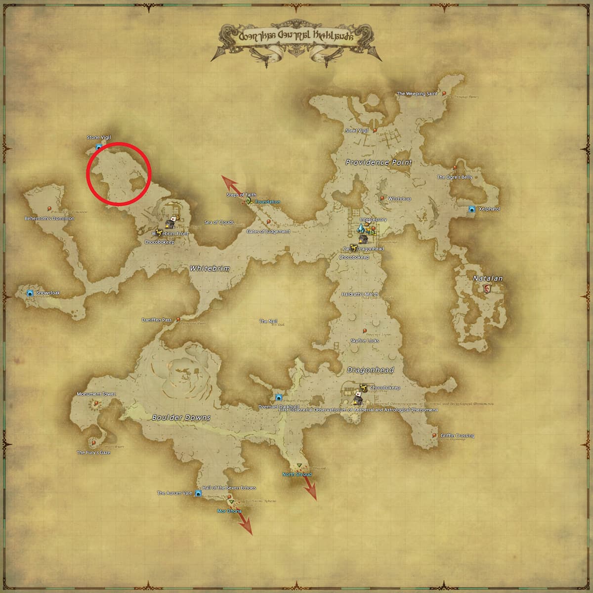 All Arr Hunt Mark Locations In Ffxiv Coerthas Central Highlands Dragonfly