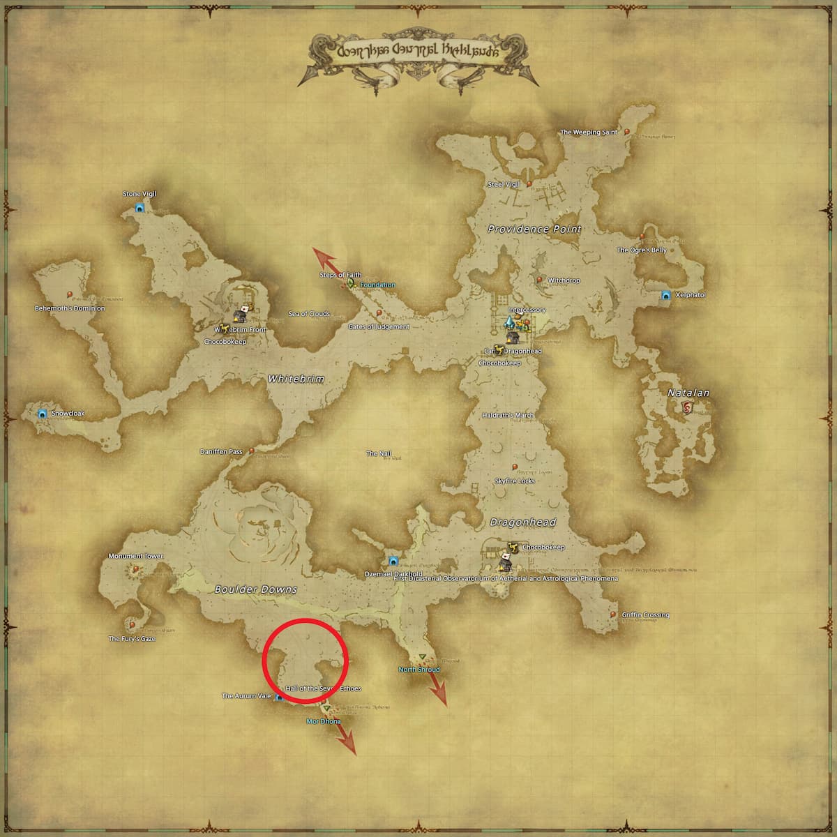 All Arr Hunt Mark Locations In Ffxiv Coerthas Central Highlands Ice Sprite