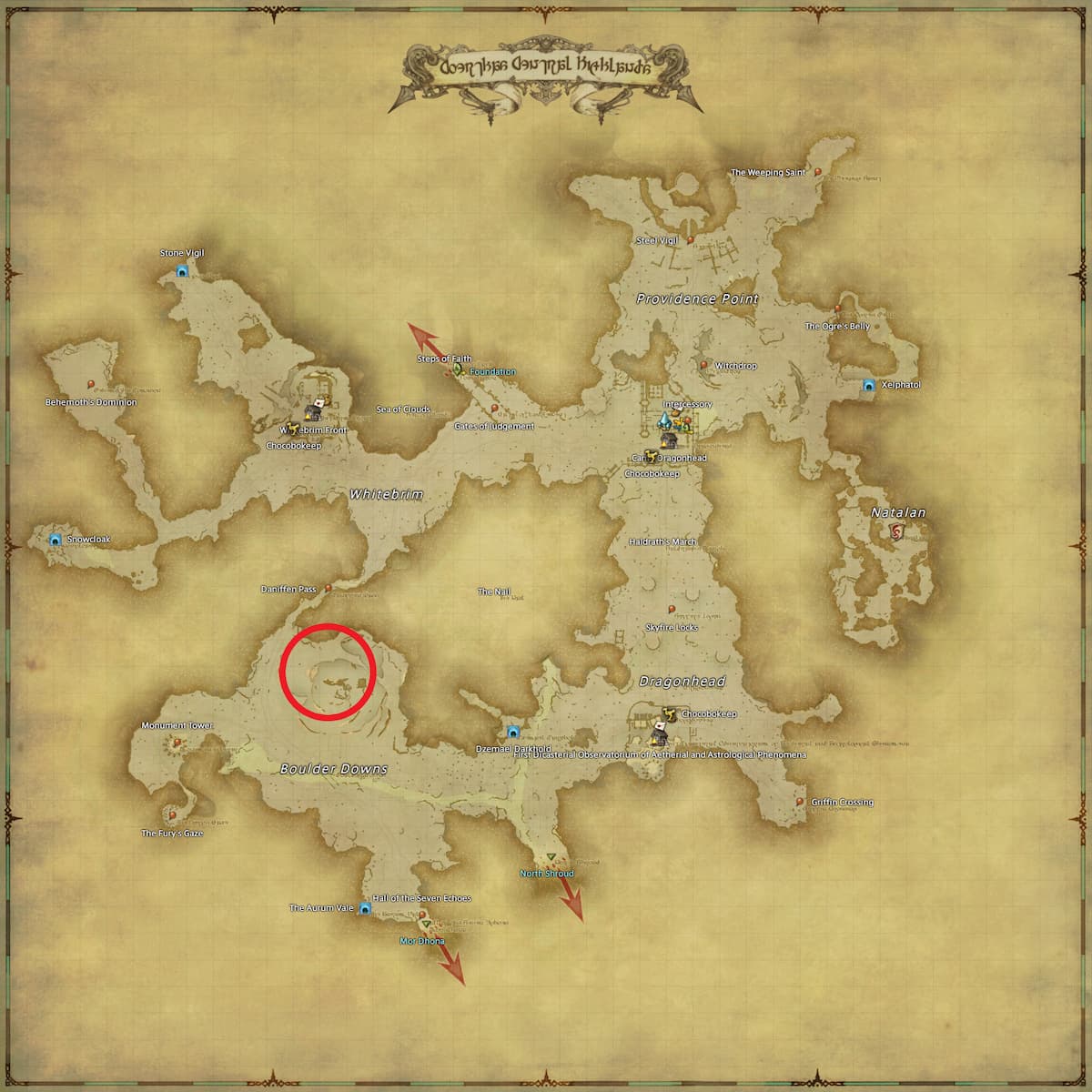 All Arr Hunt Mark Locations In Ffxiv Coerthas Central Highlands Klythios (fate)