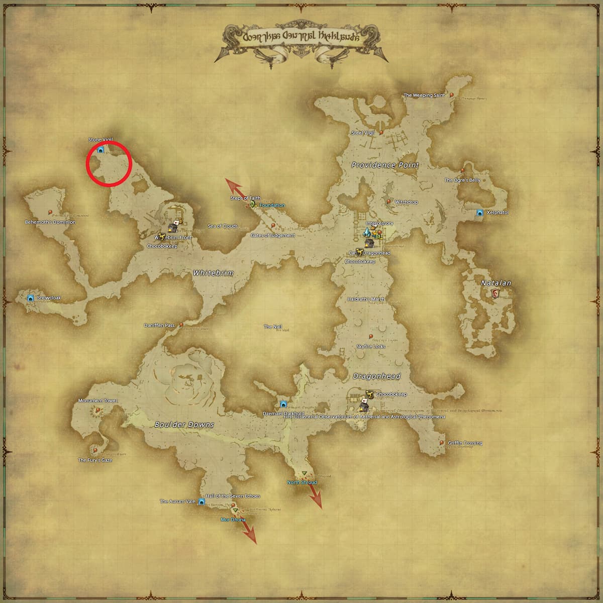 All Arr Hunt Mark Locations In Ffxiv Coerthas Central Highlands Seps (fate)