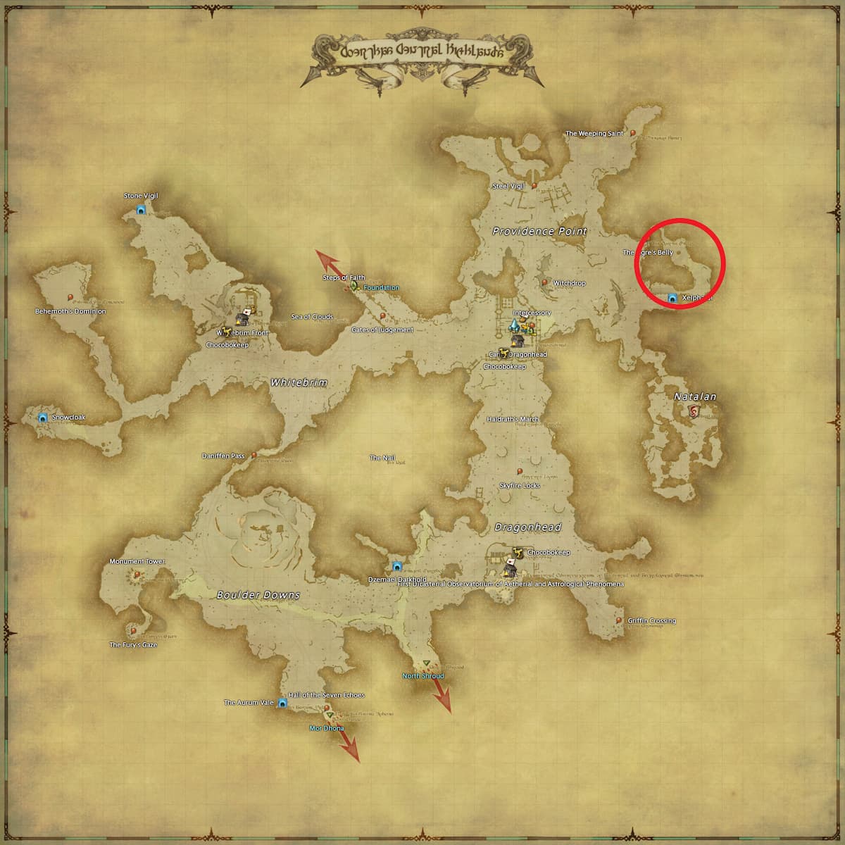 All Arr Hunt Mark Locations In Ffxiv Coerthas Central Highlands Taurus