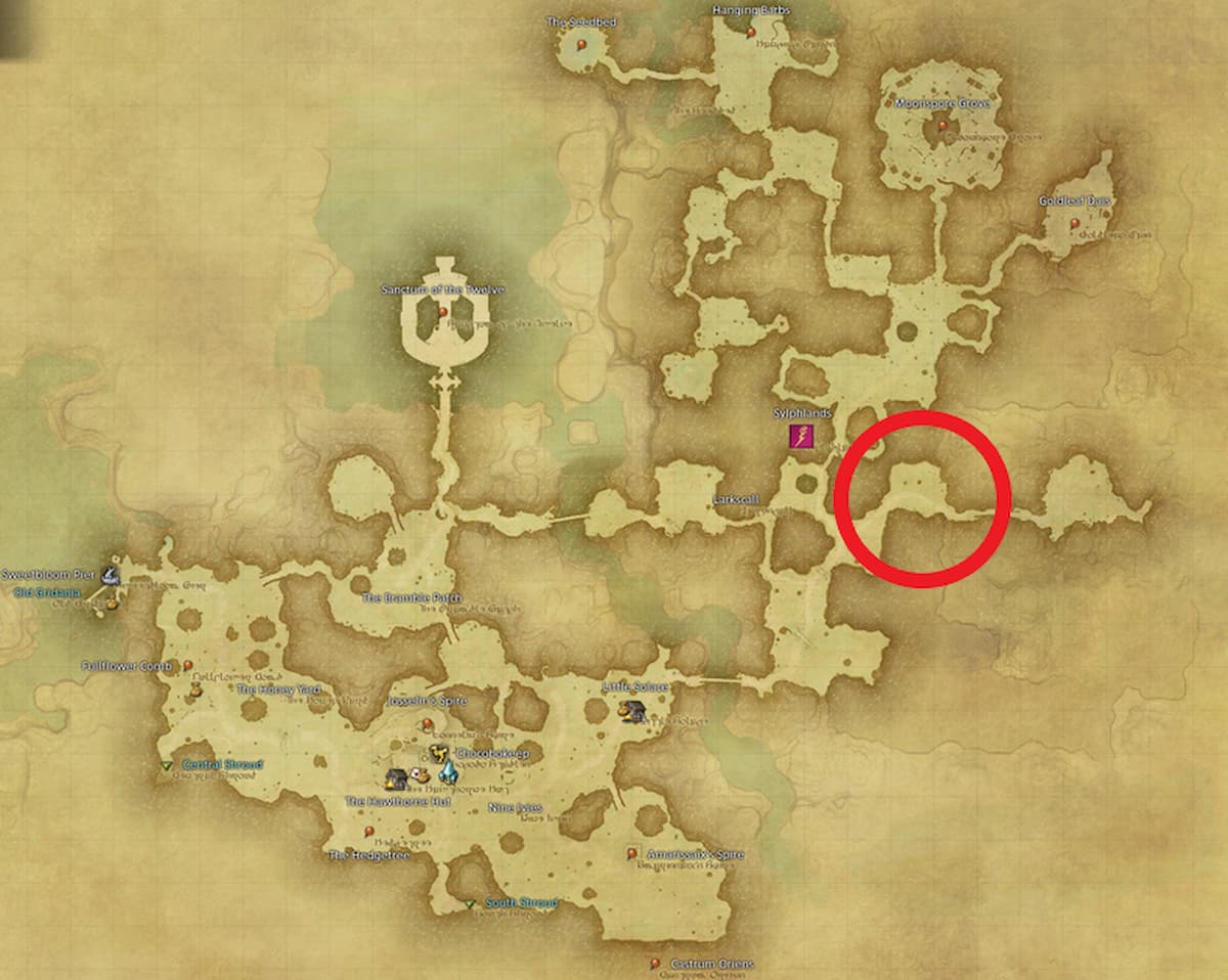 All Arr Hunt Mark Locations In Ffxiv East Shroud 3rd Cohort Hoplomachus