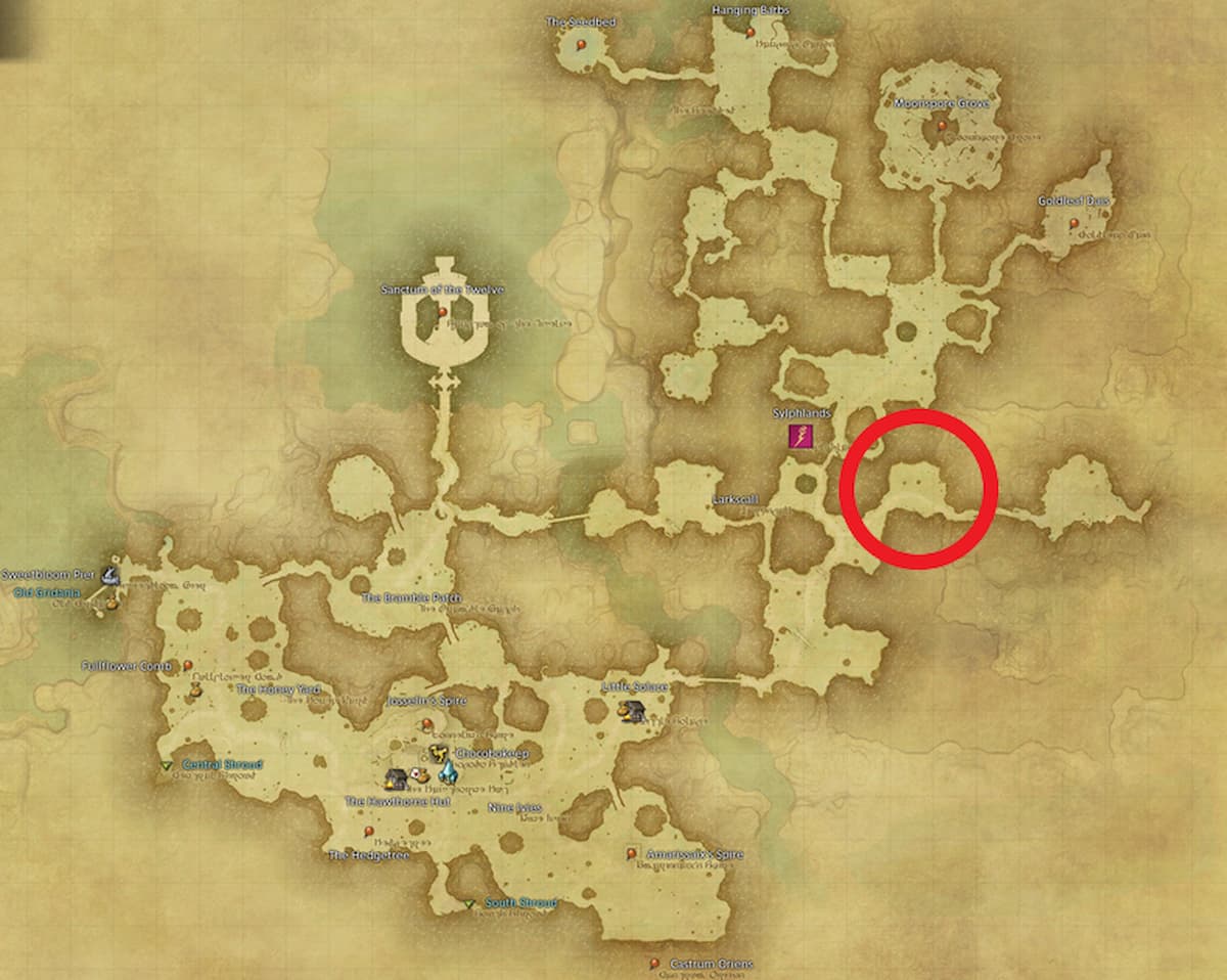 All Arr Hunt Mark Locations In Ffxiv East Shroud 3rd Cohort Laquearius