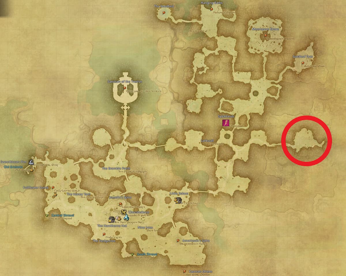 All Arr Hunt Mark Locations In Ffxiv East Shroud 3rd Cohort Signifer