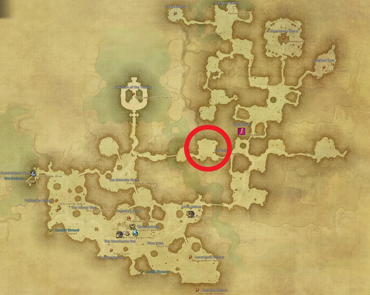 All Arr Hunt Mark Locations In Ffxiv East Shroud Capricious Cassie (fate)