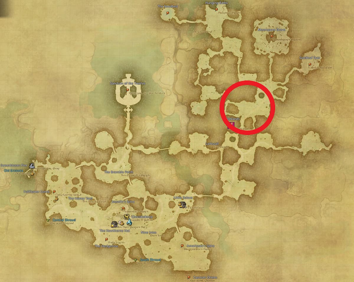 All Arr Hunt Mark Locations In Ffxiv East Shroud Dreamtoad