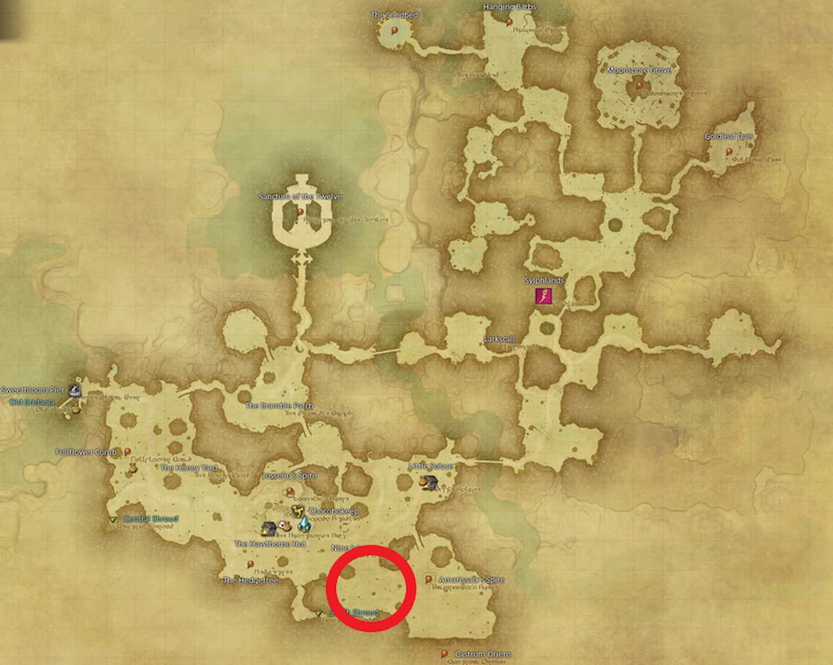 All Arr Hunt Mark Locations In Ffxiv East Shroud Jackanapes (fate)