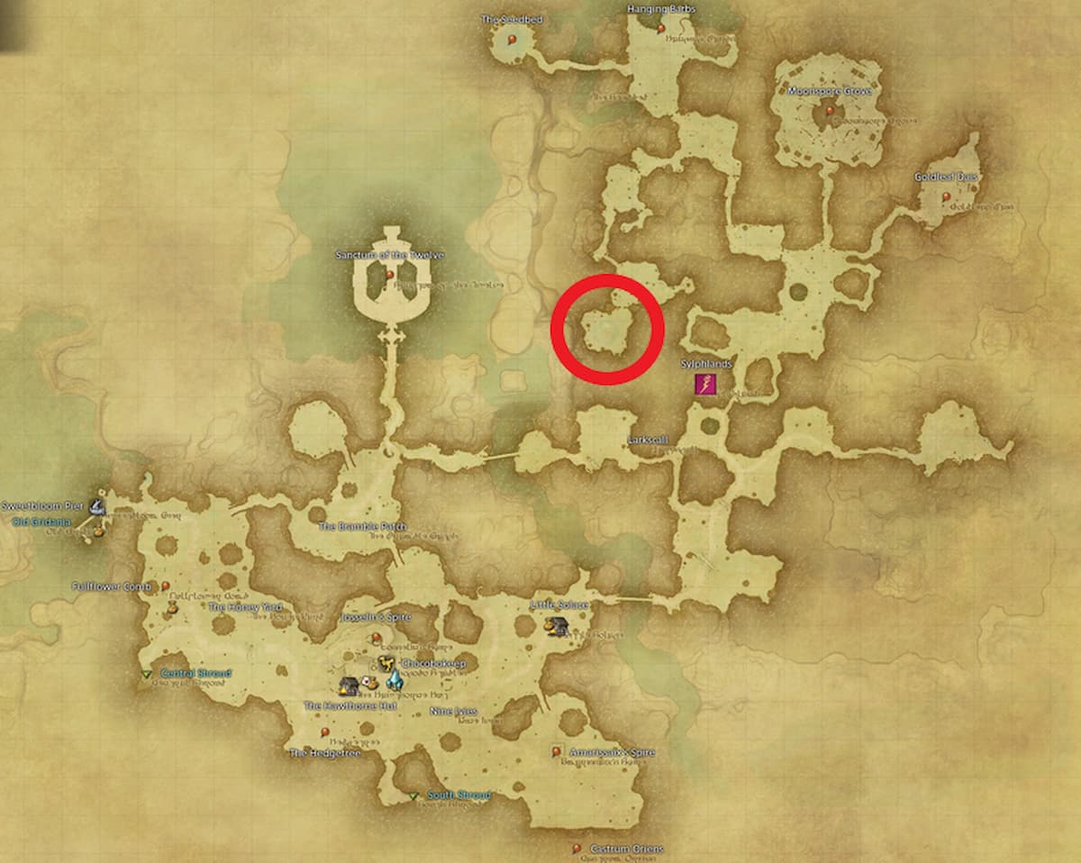 All Arr Hunt Mark Locations In Ffxiv East Shroud Kafre (fate)