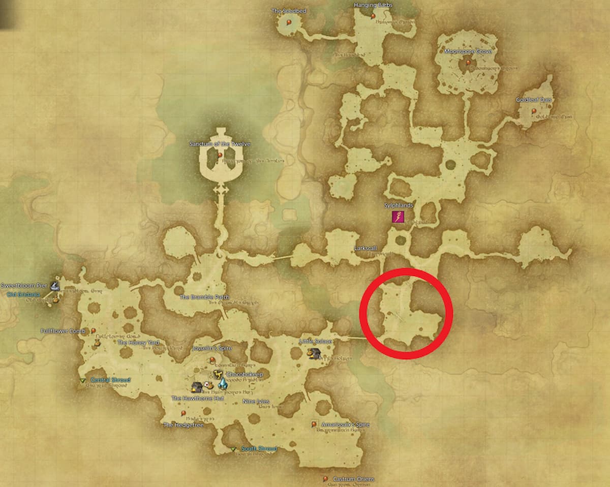 All Arr Hunt Mark Locations In Ffxiv East Shroud Molted Ziz