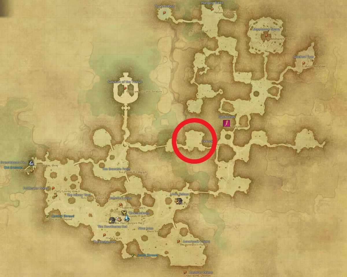 All Arr Hunt Mark Locations In Ffxiv East Shroud Morbol