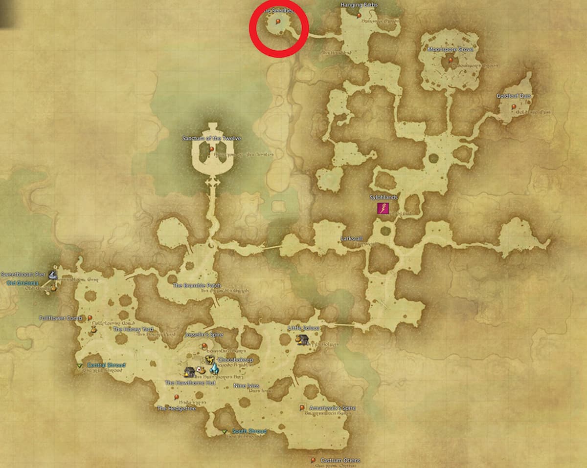 All Arr Hunt Mark Locations In Ffxiv East Shroud Pulxio Of The Short Gale (fate)