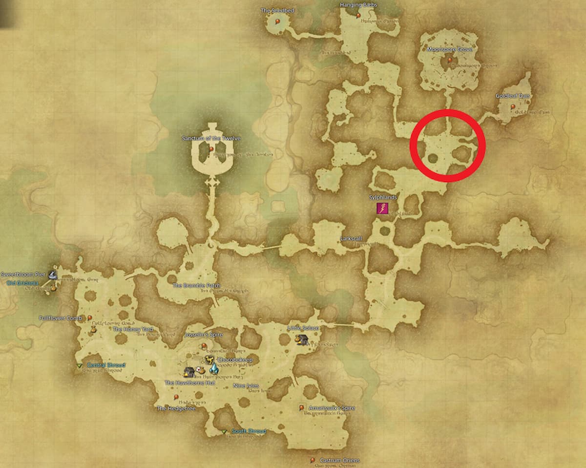 All Arr Hunt Mark Locations In Ffxiv East Shroud Sylpheed Sigh