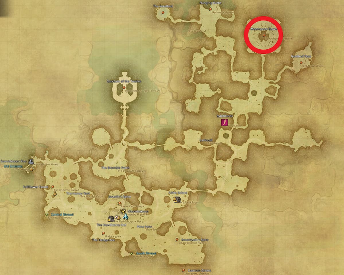 All Arr Hunt Mark Locations In Ffxiv East Shroud Volxia Of The Blade (fate)