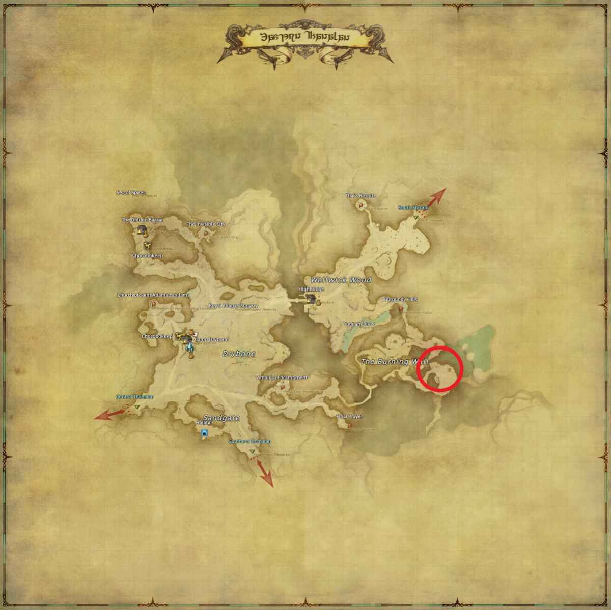 All Arr Hunt Mark Locations In Ffxiv Eastern Thanalan Bagoly (fate)