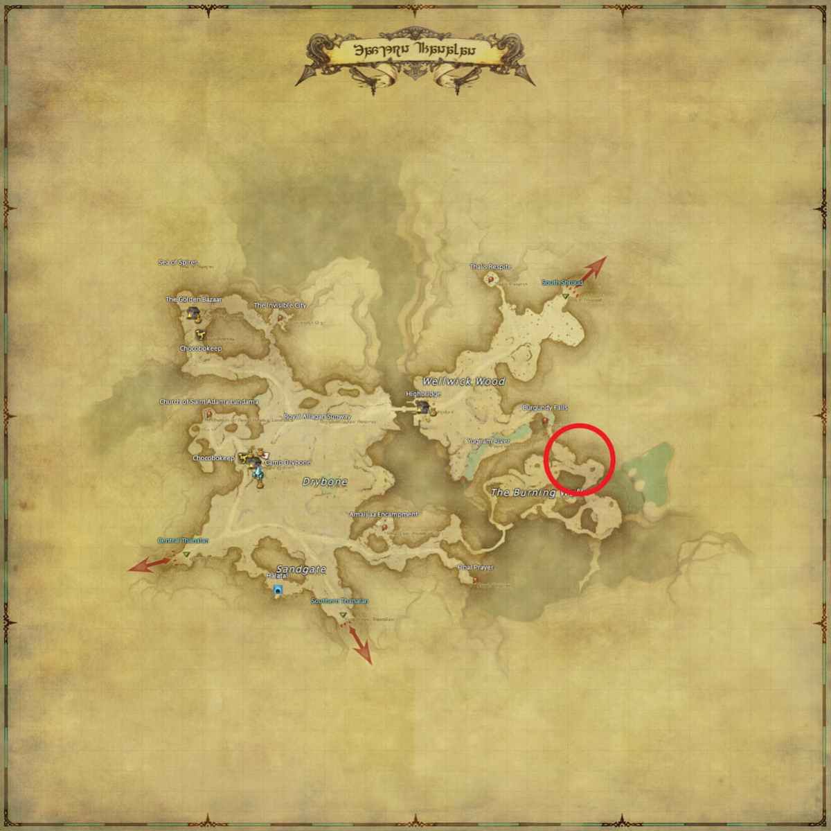 All Arr Hunt Mark Locations In Ffxiv Eastern Thanalan Golden Fleece Mirrorknight