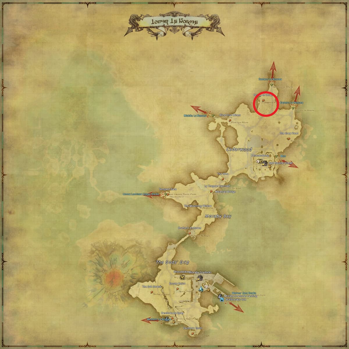 All Arr Hunt Mark Locations In Ffxiv Lower La Noscea 426th Order Pickman Bu Ga (fate)