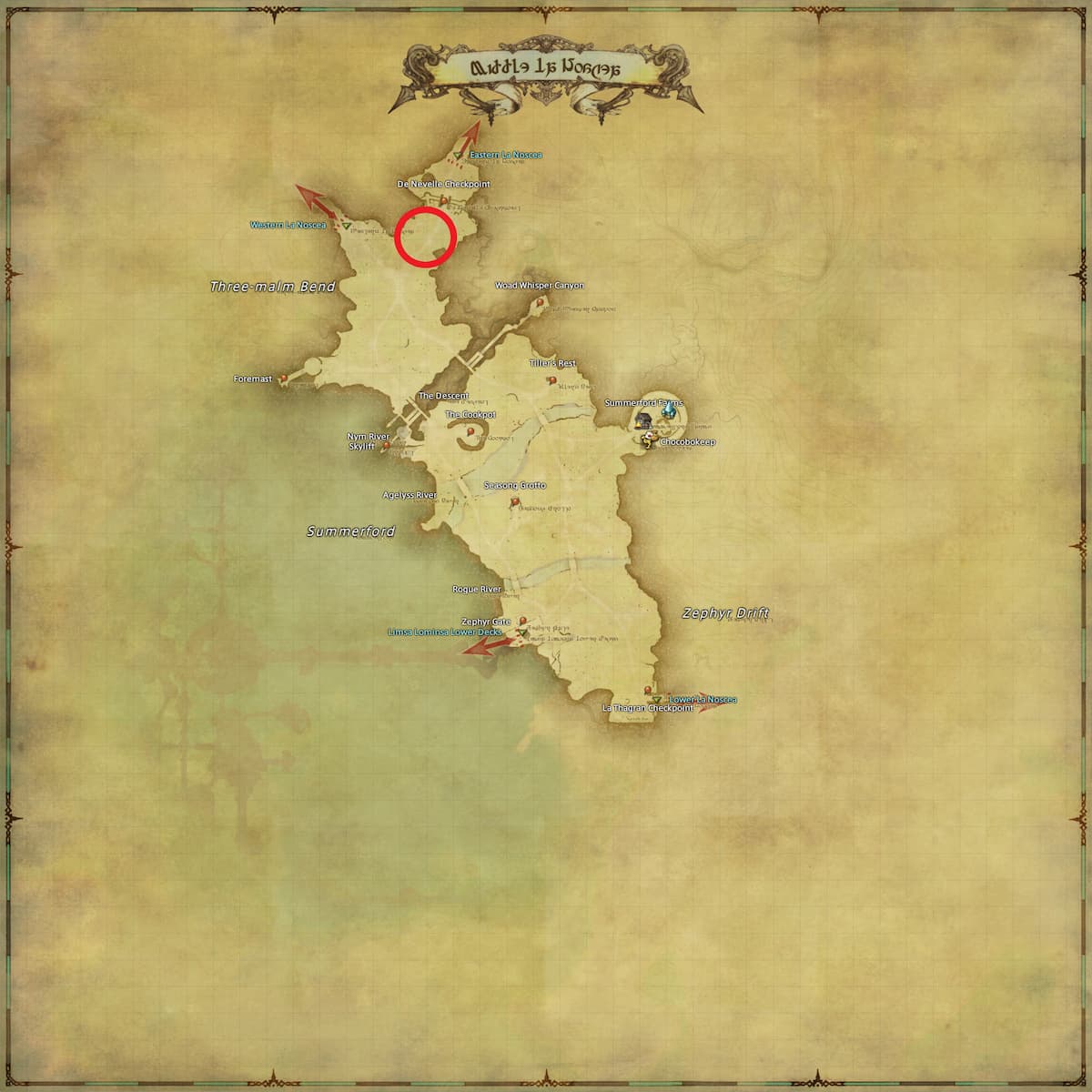 All Arr Hunt Mark Locations In Ffxiv Middle La Noscea Chupacabra (fate)