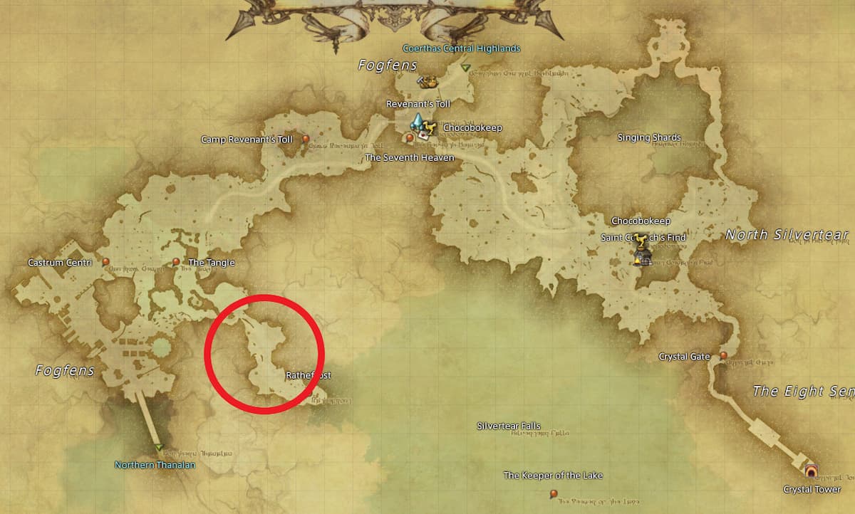 All Arr Hunt Mark Locations In Ffxiv Mor Dhona Daring Harrier