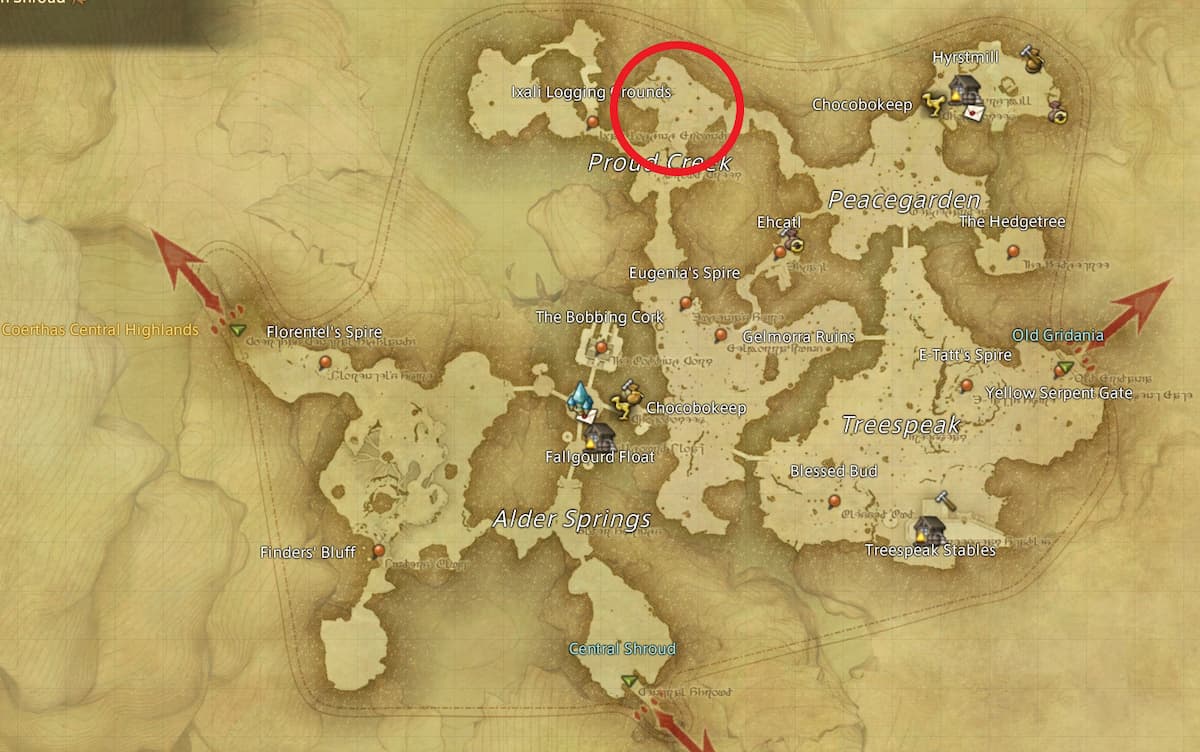 All Arr Hunt Mark Locations In Ffxiv North Shroud Dullahan