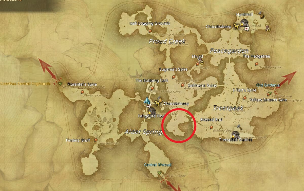 All Arr Hunt Mark Locations In Ffxiv North Shroud Ixali Deftalon