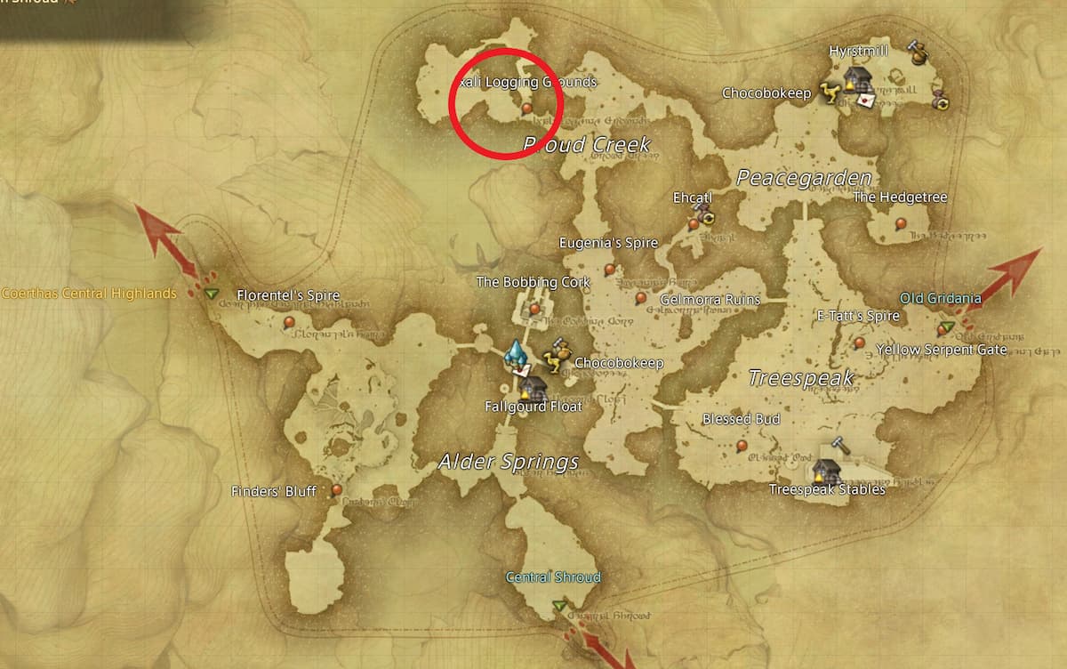 All Arr Hunt Mark Locations In Ffxiv North Shroud Ixali Windtalon