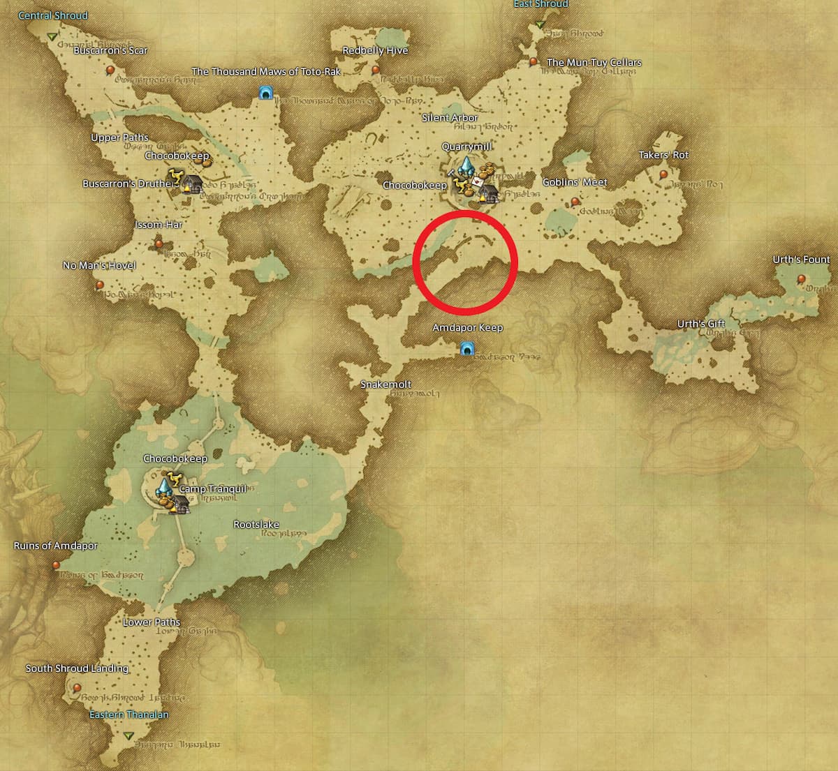 All Arr Hunt Mark Locations In Ffxiv South Shroud Deepvoid Deathmouse ,lesser Kalong