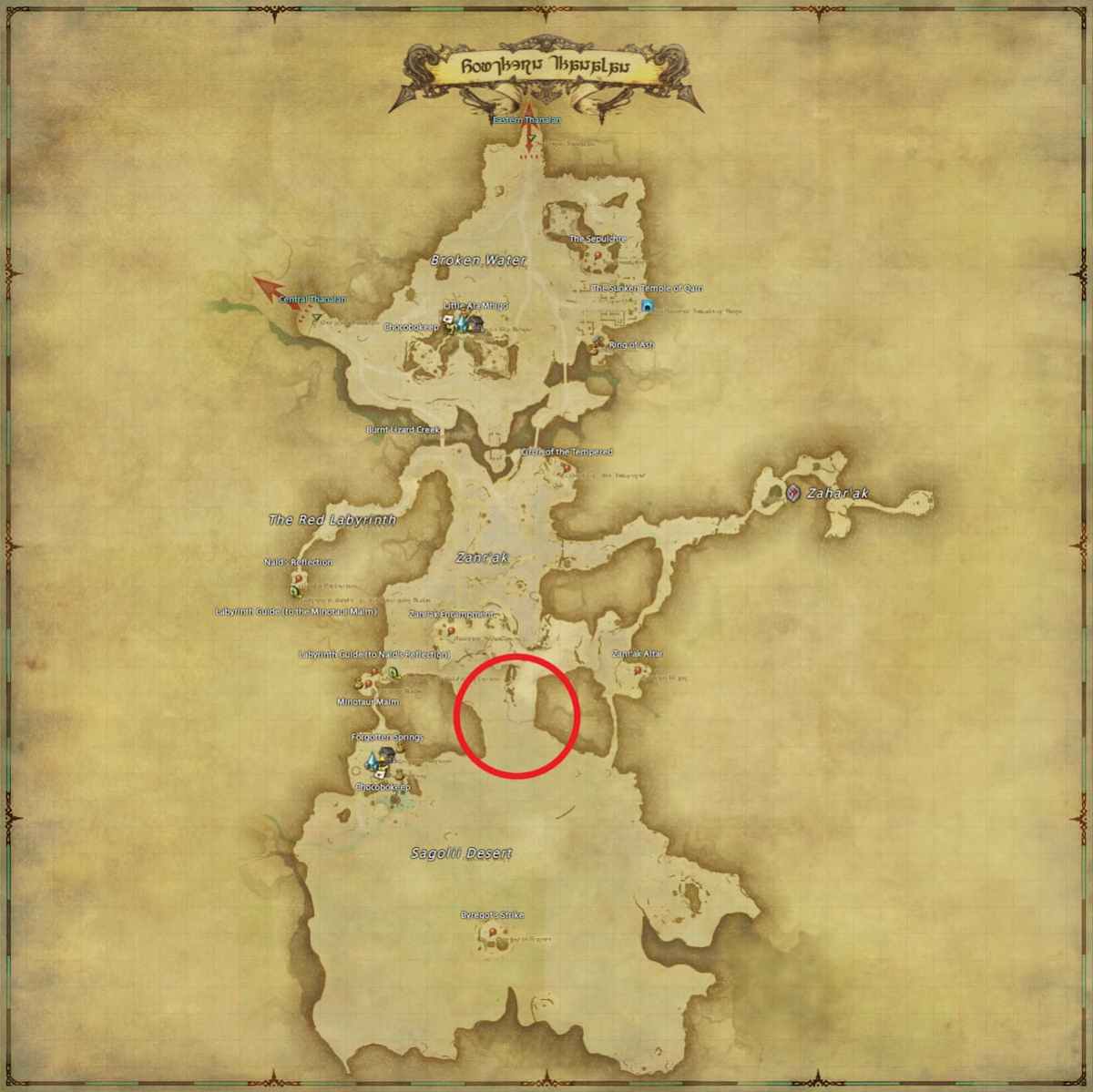 All Arr Hunt Mark Locations In Ffxiv Southern Thanalan Amalj'aa Archer