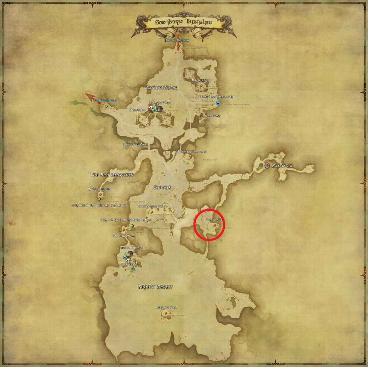 All Arr Hunt Mark Locations In Ffxiv Southern Thanalan Cindersoot Pegujj Chah (fate)