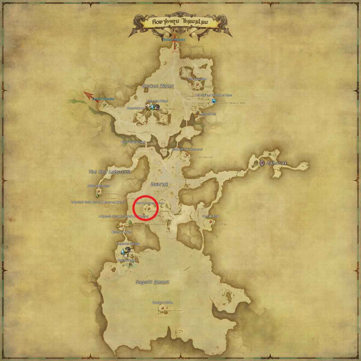 All Arr Hunt Mark Locations In Ffxiv Southern Thanalan Diamondjaw Nezedd Gah (fate)