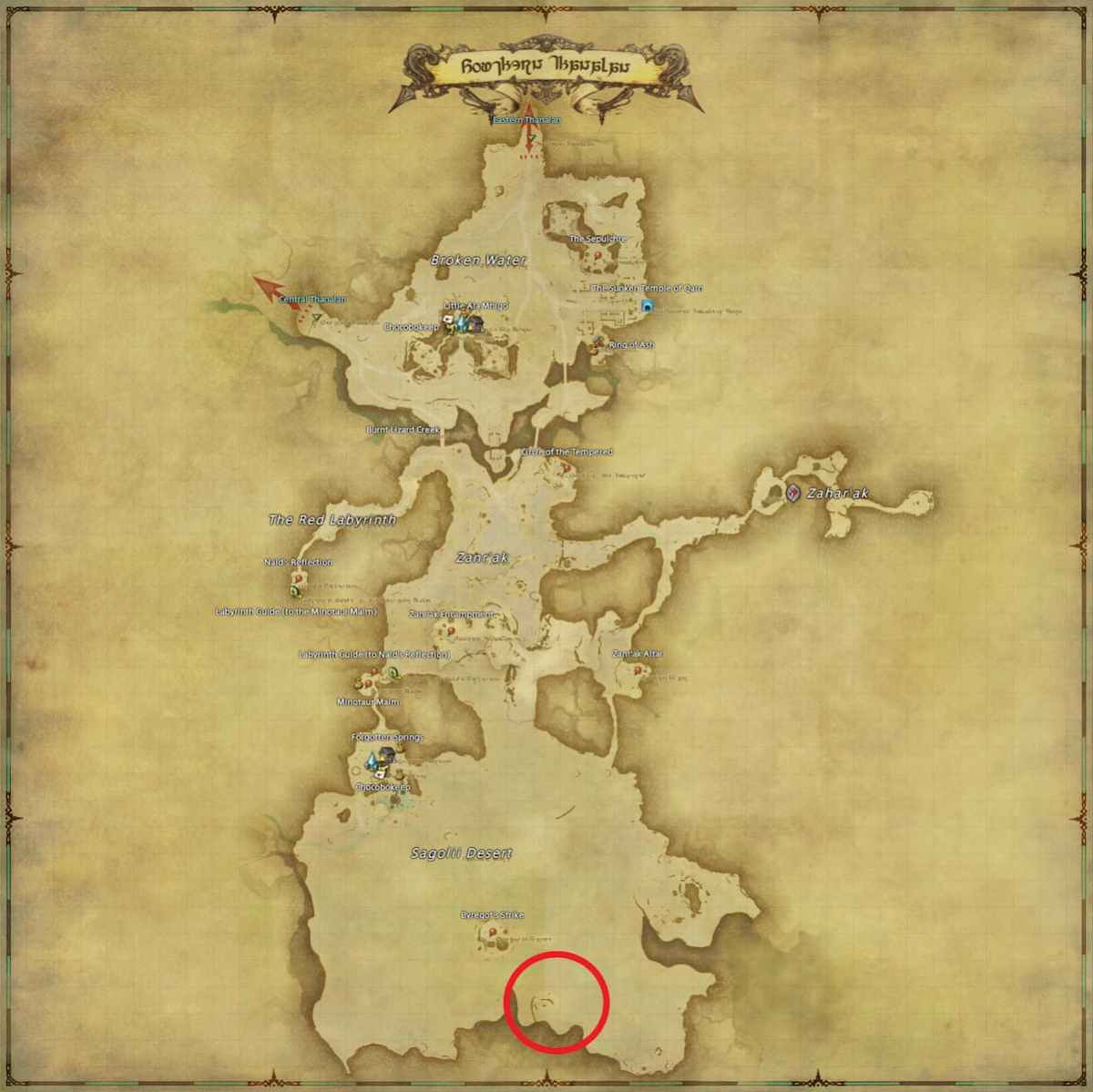 All Arr Hunt Mark Locations In Ffxiv Southern Thanalan Fallen Wizard