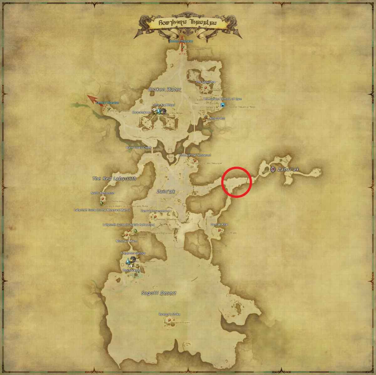 All Arr Hunt Mark Locations In Ffxiv Southern Thanalan Flamecrest Afajj Koh (fate)