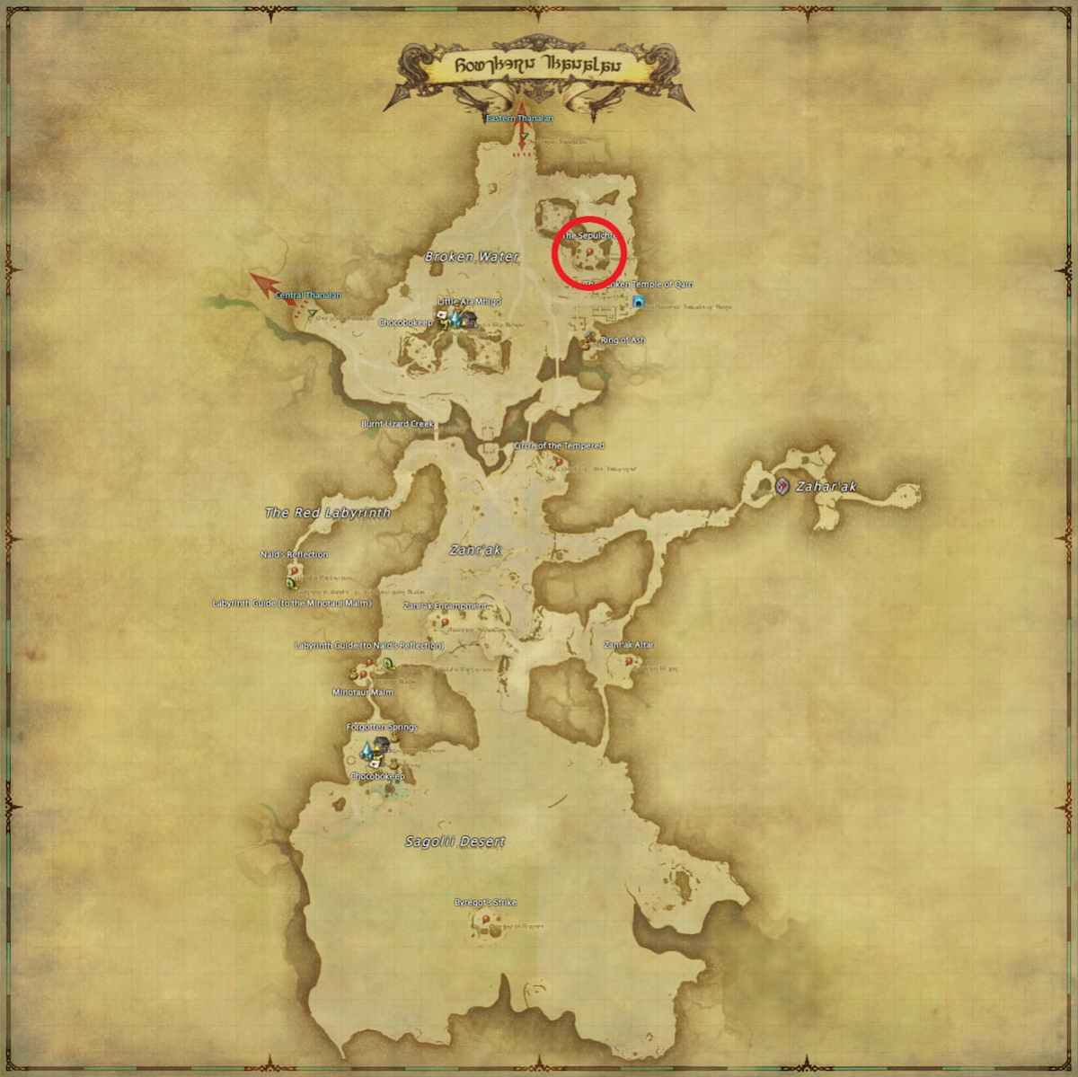 All Arr Hunt Mark Locations In Ffxiv Southern Thanalan Gisfrid The Grinder (fate)