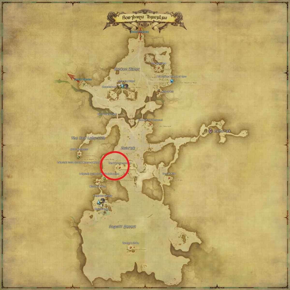 All Arr Hunt Mark Locations In Ffxiv Southern Thanalan Iron Tortoise