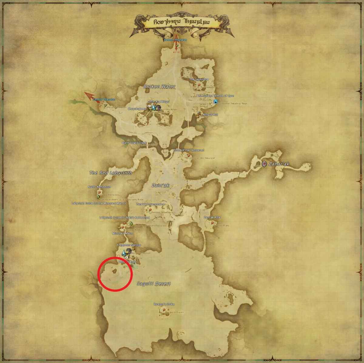 All Arr Hunt Mark Locations In Ffxiv Southern Thanalan Russet Yarzon