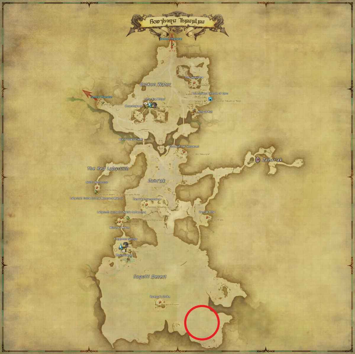 All Arr Hunt Mark Locations In Ffxiv Southern Thanalan Sundrake