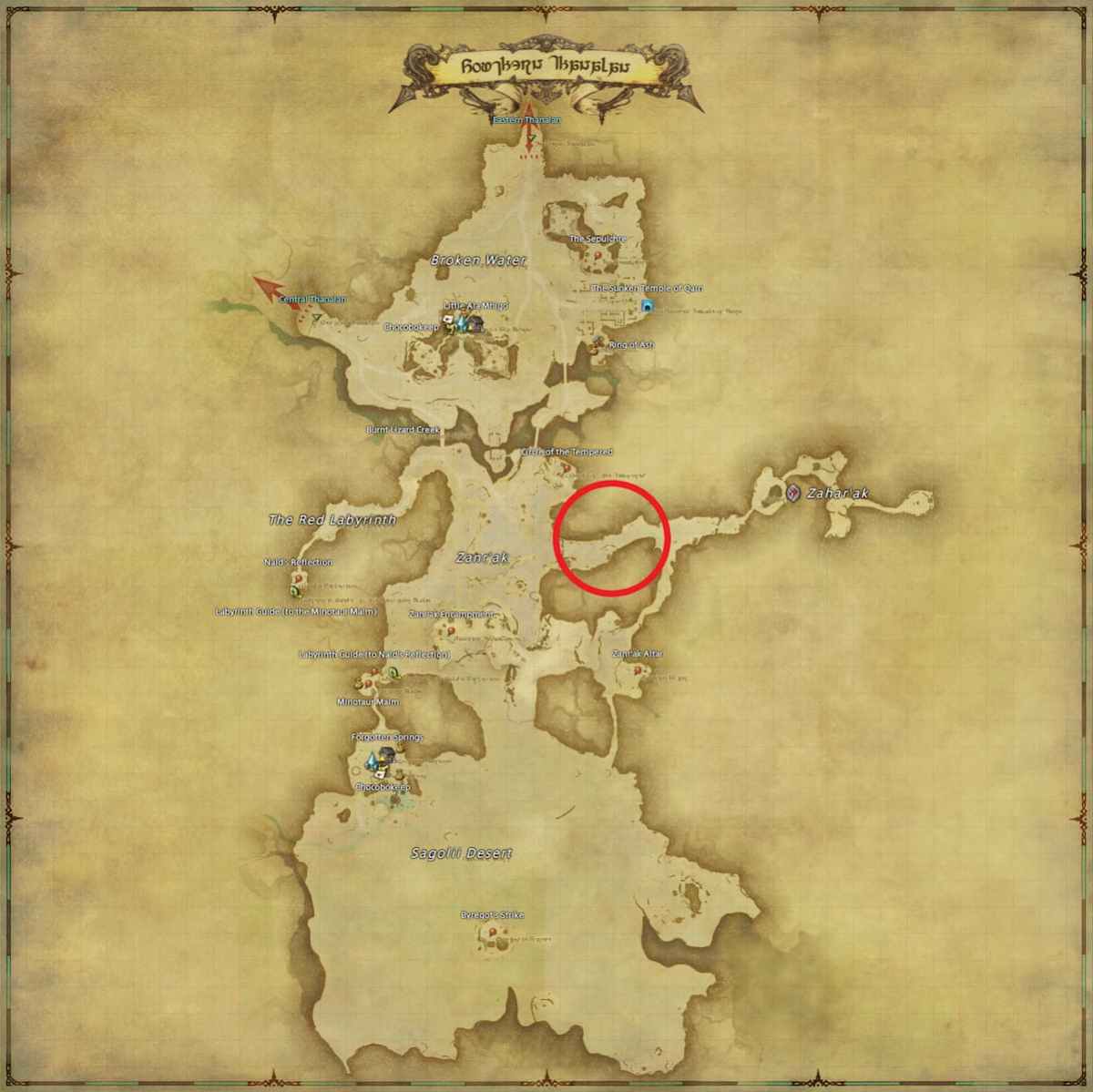 All Arr Hunt Mark Locations In Ffxiv Southern Thanalan Zahar'ak Archer Pugilist