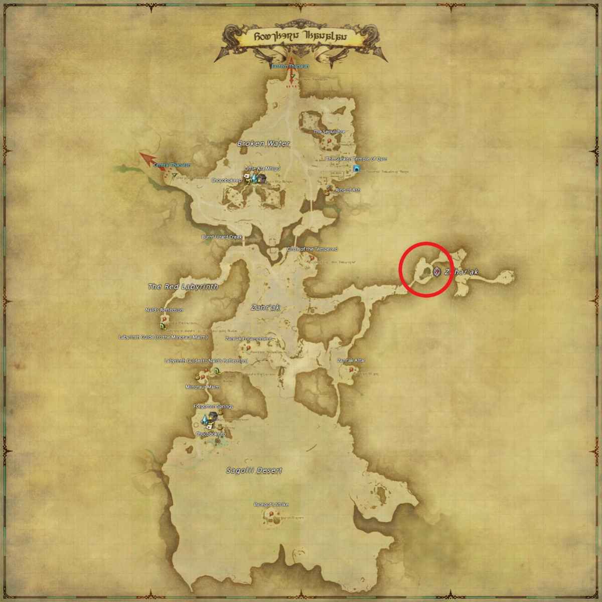 All Arr Hunt Mark Locations In Ffxiv Southern Thanalan Zahar'ak Battle Drake