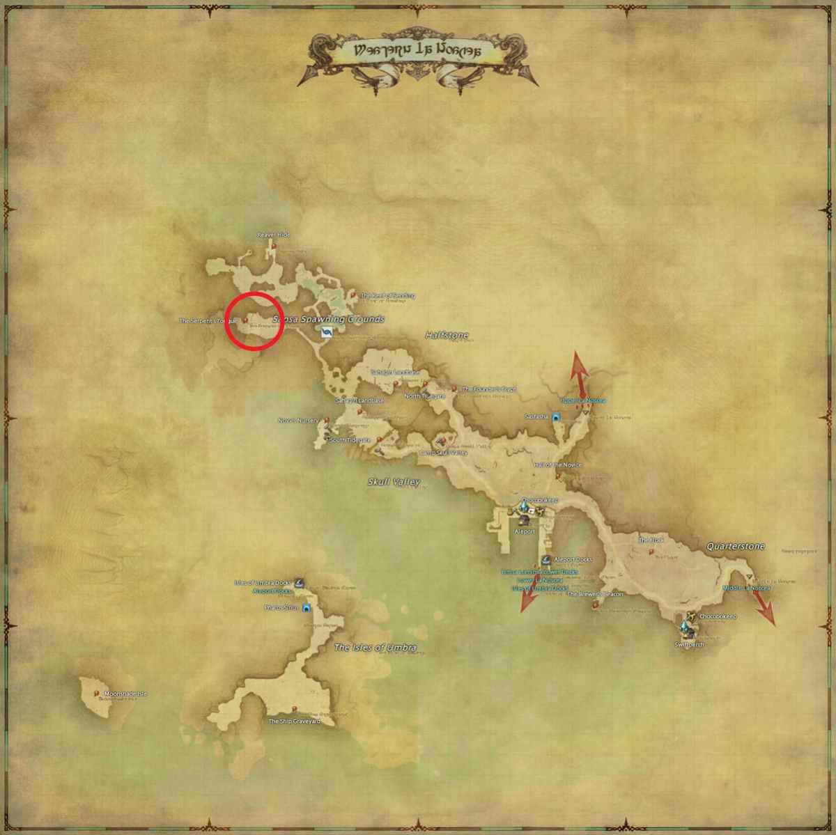 All Arr Hunt Mark Locations In Ffxiv Western La Noscea Aermswys The Stained (fate)