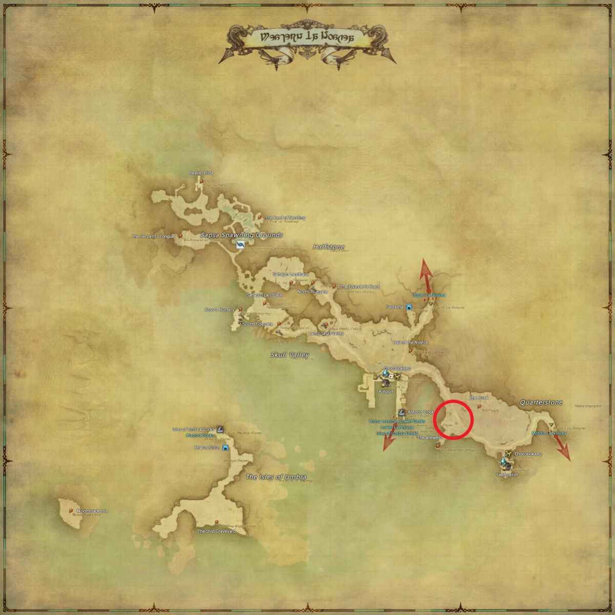 All Arr Hunt Mark Locations In Ffxiv Western La Noscea Old Six Arms (fate)