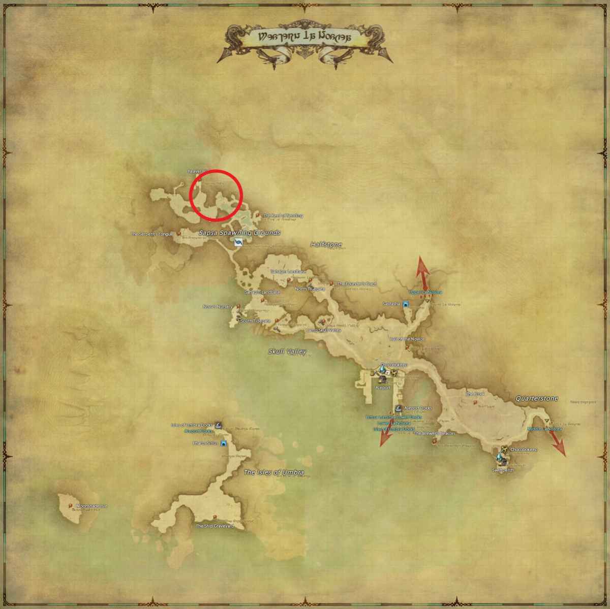 All Arr Hunt Mark Locations In Ffxiv Western La Noscea Sapsa Shelfclaw