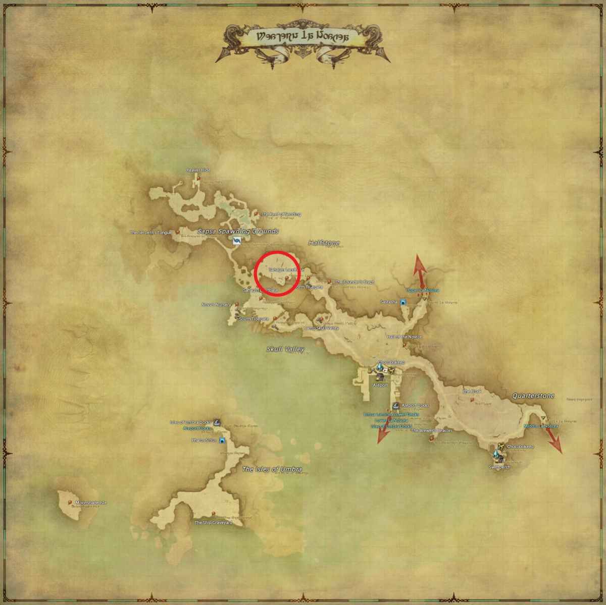 All Arr Hunt Mark Locations In Ffxiv Western La Noscea Trenchtooth Sahagin