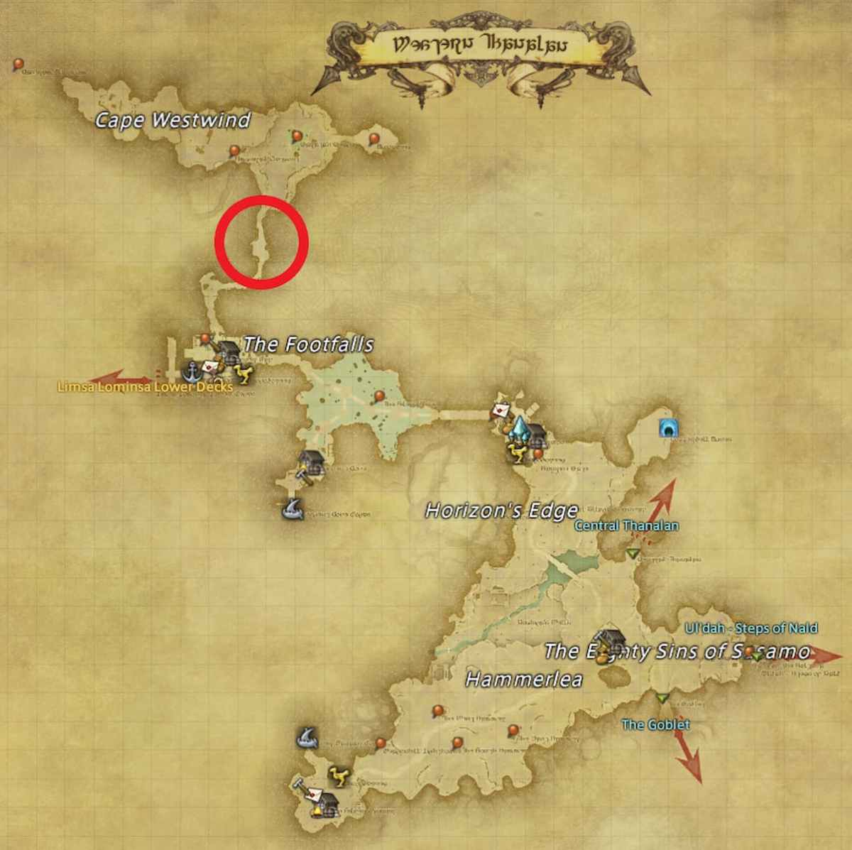 All Arr Hunt Mark Locations In Ffxiv Western Thanalan Crier Briareos (fate)